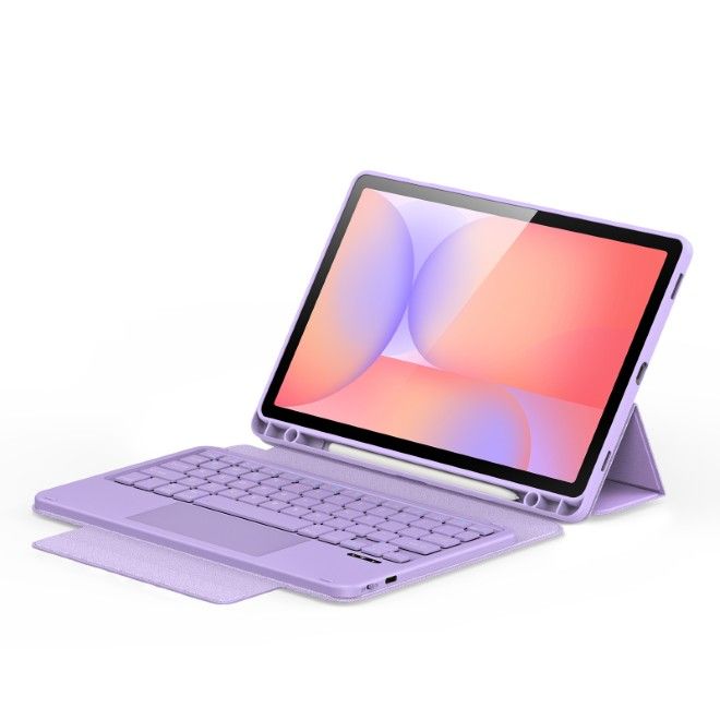 Dux Ducis - Samsung Galaxy Tab S10 Lite / S10 FE / S9 FE / S9 Tastatur Hülle - Keyboard Case - YK Series - purpur