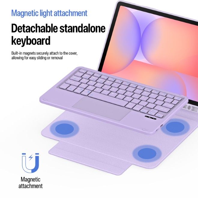 Dux Ducis - Samsung Galaxy Tab S10 Lite / S10 FE / S9 FE / S9 Tastatur Hülle - Keyboard Case - YK Series - purpur