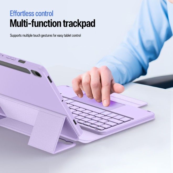 Dux Ducis - Samsung Galaxy Tab S10 Lite / S10 FE / S9 FE / S9 Tastatur Hülle - Keyboard Case - YK Series - purpur