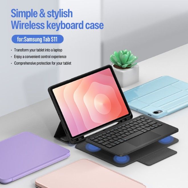 Dux Ducis - Samsung Galaxy Tab S11 Tastatur Hülle - Keyboard Case - YK Series - schwarz