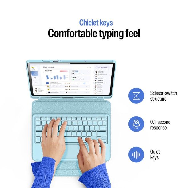 Dux Ducis - Samsung Galaxy Tab S11 Tastatur Hülle - Keyboard Case - YK Series - blau