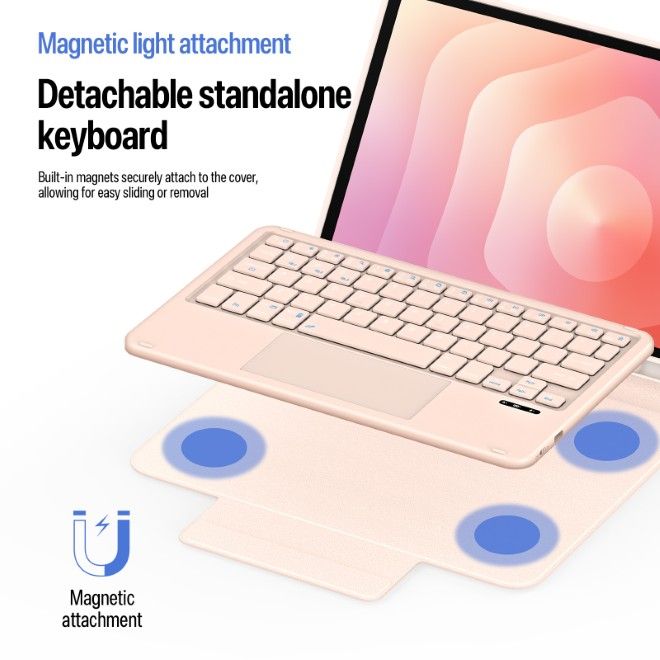 Dux Ducis - Samsung Galaxy Tab S11 Tastatur Hülle - Keyboard Case - YK Series - pink