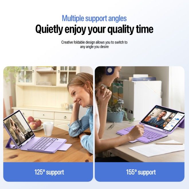 Dux Ducis - Samsung Galaxy Tab S11 Tastatur Hülle - Keyboard Case - YK Series - purpur