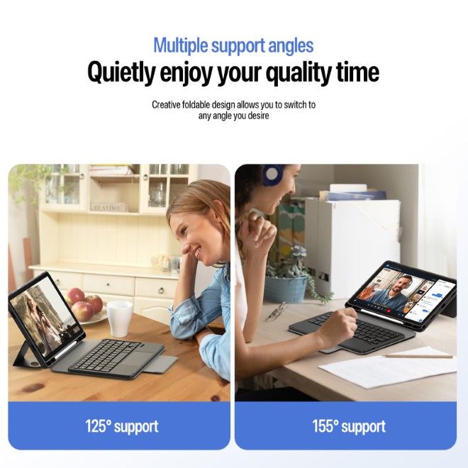 Dux Ducis - Samsung Galaxy Tab A11+ / A9+ Tastatur Hülle - Keyboard Case - YK Series - schwarz