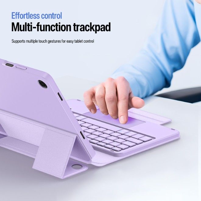 Dux Ducis - Samsung Galaxy Tab A11+ / A9+ Tastatur Hülle - Keyboard Case - YK Series - purpur