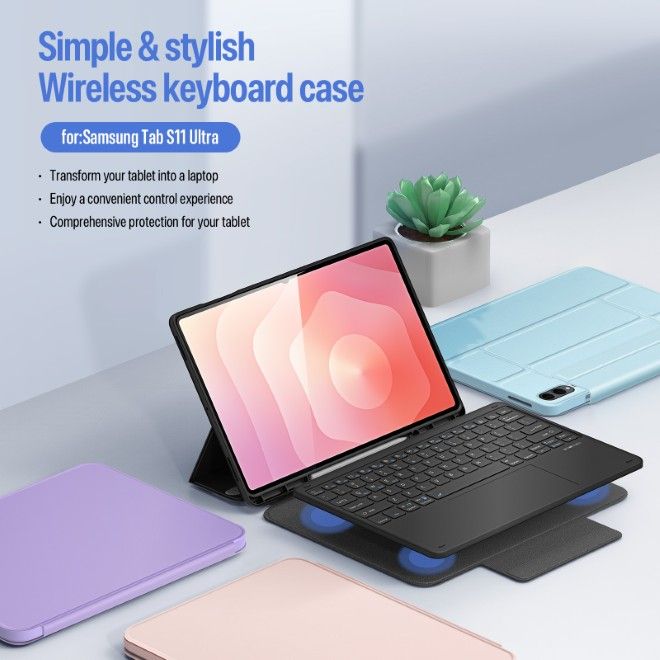 Dux Ducis - Samsung Galaxy Tab S11 Ultra Tastatur Hülle - Keyboard Case - YK Series - blau