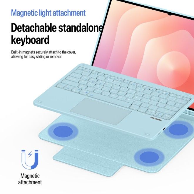Dux Ducis - Samsung Galaxy Tab S11 Ultra Tastatur Hülle - Keyboard Case - YK Series - blau