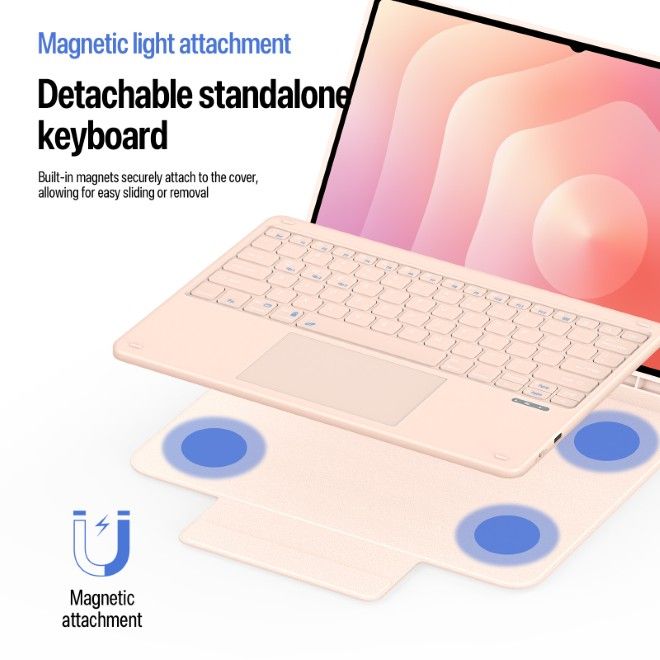 Dux Ducis - Samsung Galaxy Tab S11 Ultra Tastatur Hülle - Keyboard Case - YK Series - pink
