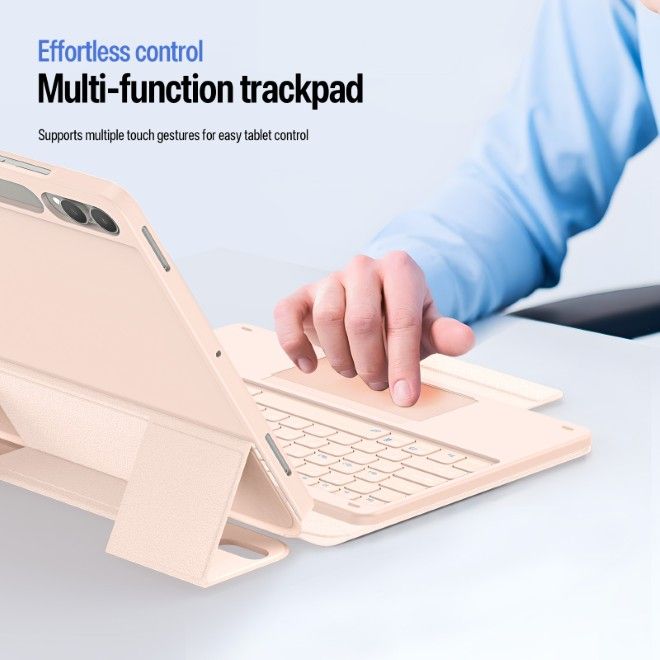 Dux Ducis - Samsung Galaxy Tab S11 Ultra Tastatur Hülle - Keyboard Case - YK Series - pink