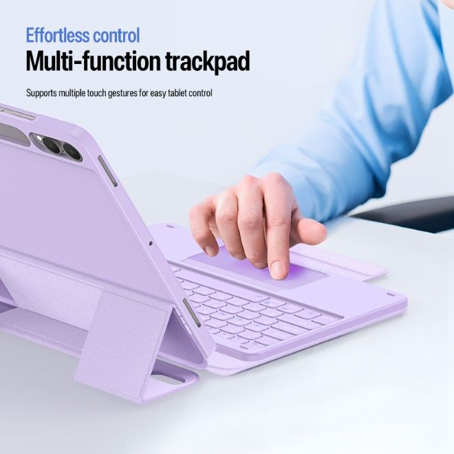 Dux Ducis - Samsung Galaxy Tab S11 Ultra Tastatur Hülle - Keyboard Case - YK Series - purpur