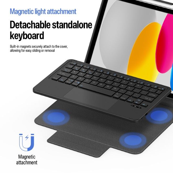 Dux Ducis - iPad 2025 (11. Gen) / iPad 2022 (10. Gen) Tastatur Hülle - Keyboard Case - YK Series - schwarz