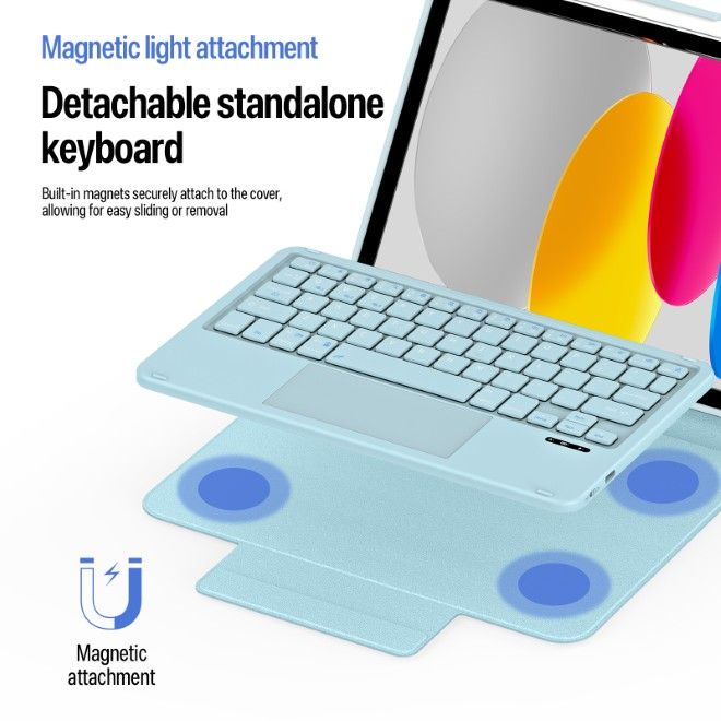 Dux Ducis - iPad 2025 (11. Gen) / iPad 2022 (10. Gen) Tastatur Hülle - Keyboard Case - YK Series - blau
