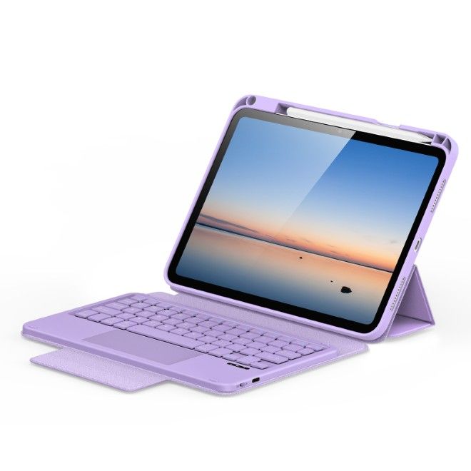 Dux Ducis - iPad 2025 (11. Gen) / iPad 2022 (10. Gen) Tastatur Hülle - Keyboard Case - YK Series - purpur
