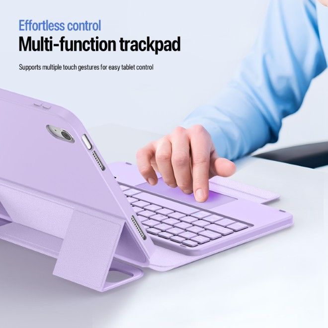 Dux Ducis - iPad 2025 (11. Gen) / iPad 2022 (10. Gen) Tastatur Hülle - Keyboard Case - YK Series - purpur