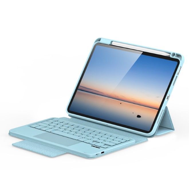 Dux Ducis - iPad Air 11 (2026/2025/2024/2022/2020) / iPad Pro 11 (2022/2021/2020) Tastatur Hülle - Keyboard Case - YK Series - blau