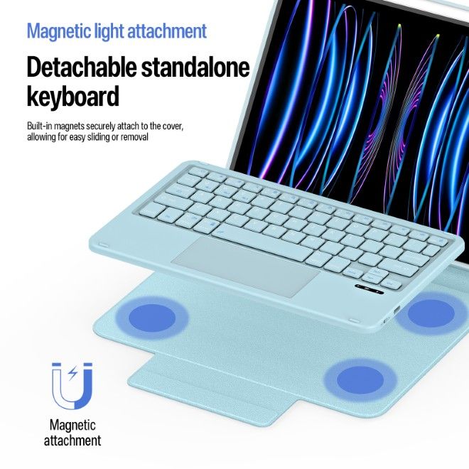 Dux Ducis - iPad Air 11 (2026/2025/2024/2022/2020) / iPad Pro 11 (2022/2021/2020) Tastatur Hülle - Keyboard Case - YK Series - blau