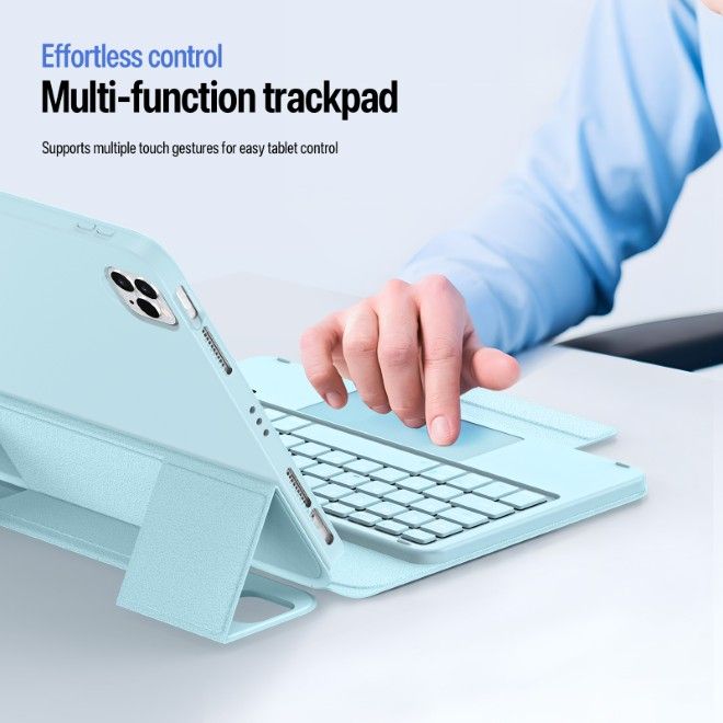 Dux Ducis - iPad Air 11 (2026/2025/2024/2022/2020) / iPad Pro 11 (2022/2021/2020) Tastatur Hülle - Keyboard Case - YK Series - blau