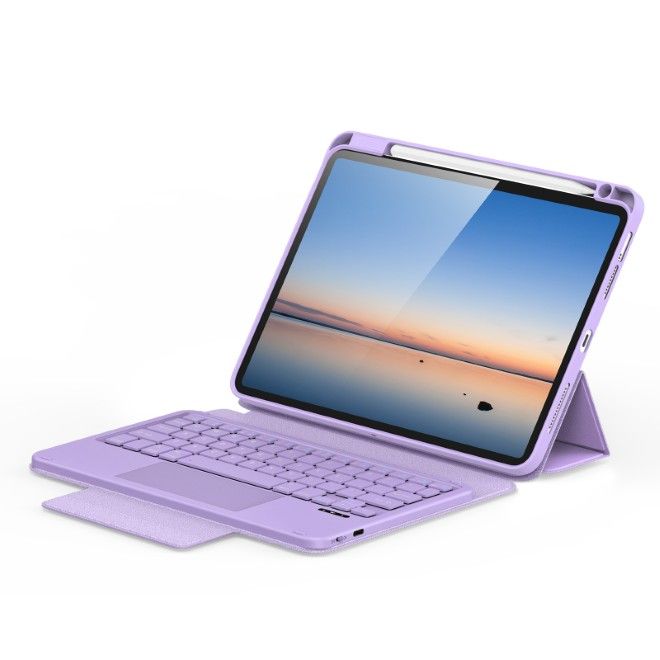 Dux Ducis - iPad Air 11 (2026/2025/2024/2022/2020) / iPad Pro 11 (2022/2021/2020) Tastatur Hülle - Keyboard Case - YK Series - purpur