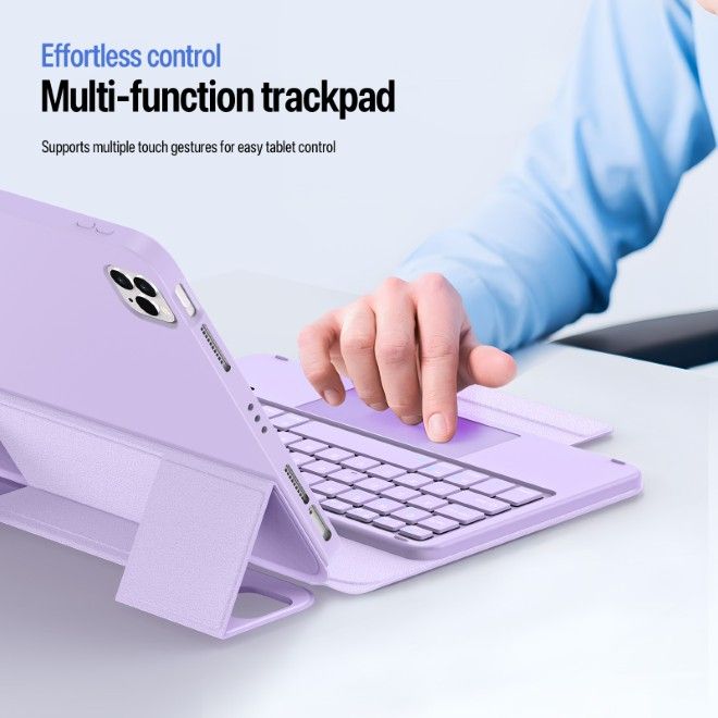 Dux Ducis - iPad Air 11 (2026/2025/2024/2022/2020) / iPad Pro 11 (2022/2021/2020) Tastatur Hülle - Keyboard Case - YK Series - purpur