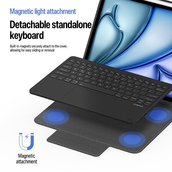 Dux Ducis - iPad Air 13 (2026/2025/2024) / iPad Pro 12.9 (2022/2021/2020) Tastatur Hülle - Keyboard Case - YK Series - schwarz