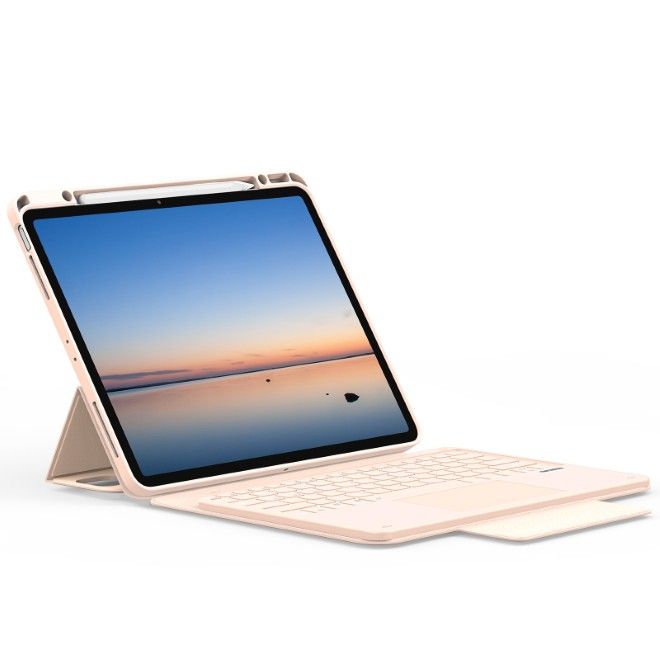 Dux Ducis - iPad Air 13 (2026/2025/2024) / iPad Pro 12.9 (2022/2021/2020) Tastatur Hülle - Keyboard Case - YK Series - pink