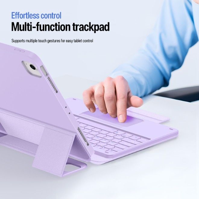 Dux Ducis - iPad Air 13 (2026/2025/2024) / iPad Pro 12.9 (2022/2021/2020) Tastatur Hülle - Keyboard Case - YK Series - purpur
