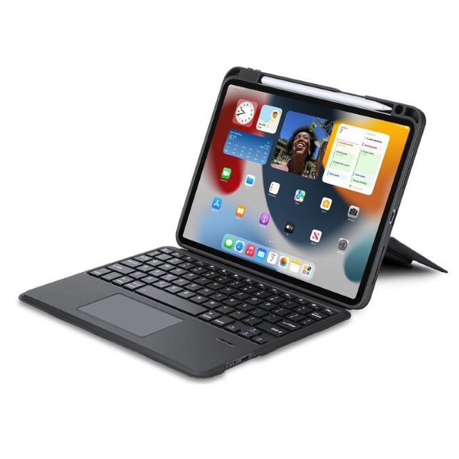 Dux Ducis - iPad Air 11 (2026/2025/2024/2022/2020) / iPad Pro 11 (2022/2021/2020/2018) Tastatur Hülle - Keyboard Case mit Backlight - DK Series - schwarz