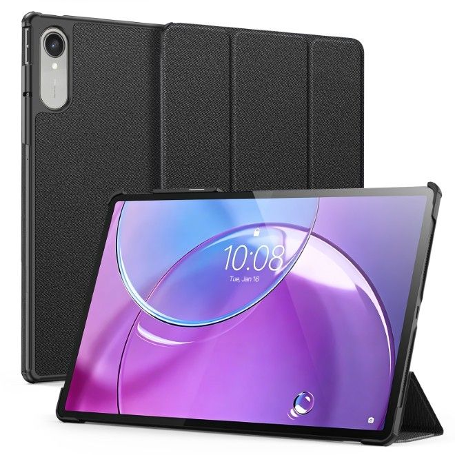 Dux Ducis - Lenovo Idea Tab Pro Gen 2 Hülle - Leder Smart Flip Case - Domo Series - schwarz