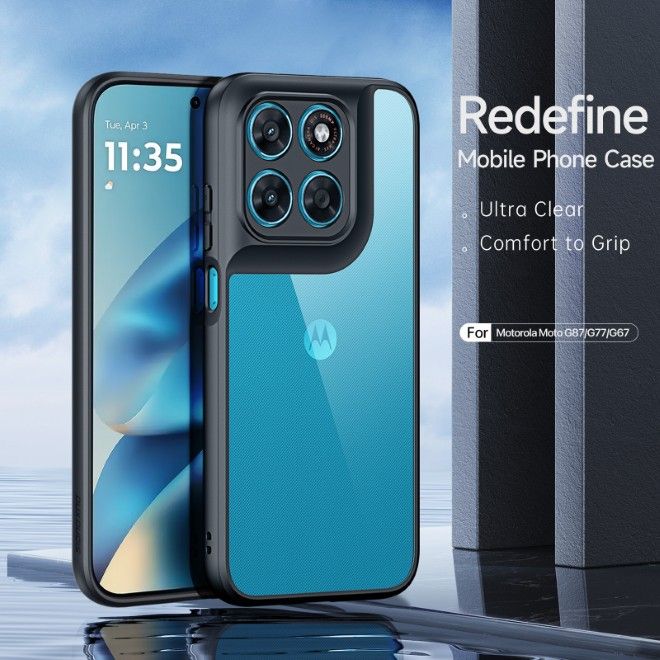Dux Ducis - Motorola Moto G87 / G77 / G67 Hülle - Hardcase - Aimo Series - schwarz