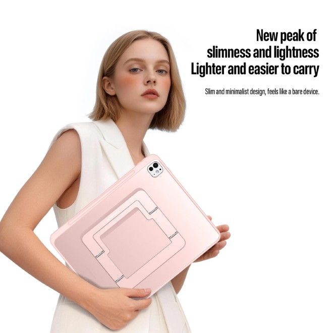 Dux Ducis - iPad Pro 11 (2025/2024) Hülle - PC Hardcase mit Standfunktion - Axis Series - pink