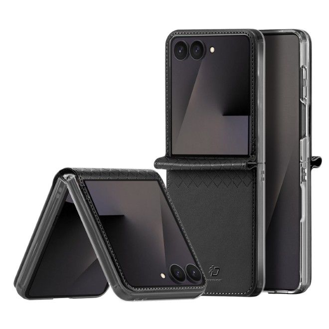 Dux Ducis - Samsung Galaxy Z Flip8 Hülle - Leder Case - Bril Series - schwarz