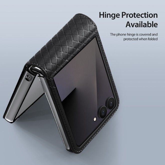 Dux Ducis - Samsung Galaxy Z Flip8 Hülle - Leder Case - Bril Series - schwarz