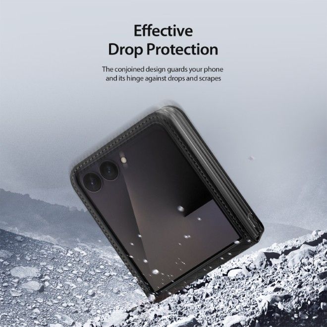 Dux Ducis - Samsung Galaxy Z Flip8 Hülle - Leder Case - Bril Series - schwarz