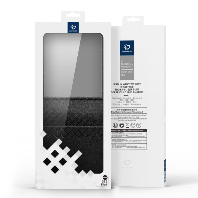 Dux Ducis - Samsung Galaxy Z Flip8 Hülle - Leder Case - Bril Series - schwarz