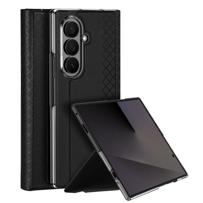 Dux Ducis - Samsung Galaxy Z Fold8 Ultra Hülle - Leder Case - Bril Series - schwarz