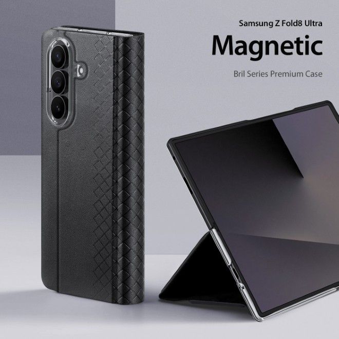 Dux Ducis - Samsung Galaxy Z Fold8 Ultra Hülle - Leder Case - Bril Series - schwarz