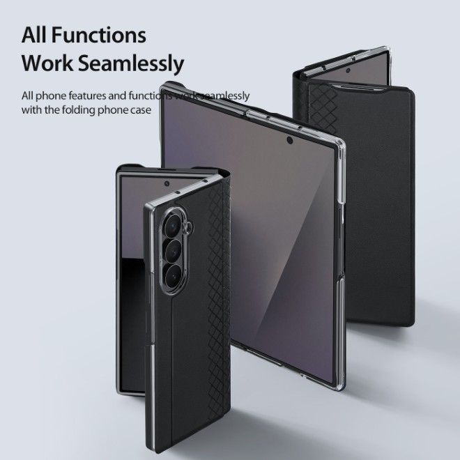 Dux Ducis - Samsung Galaxy Z Fold8 Ultra Hülle - Leder Case - Bril Series - schwarz