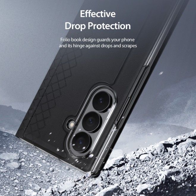 Dux Ducis - Samsung Galaxy Z Fold8 Ultra Hülle - Leder Case - Bril Series - schwarz