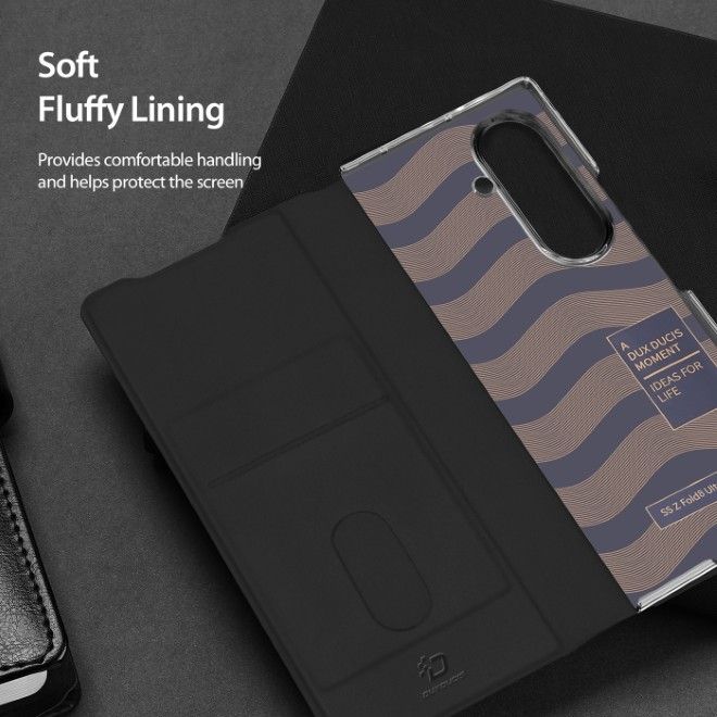 Dux Ducis - Samsung Galaxy Z Fold8 Ultra Hülle - Leder Case - Bril Series - schwarz
