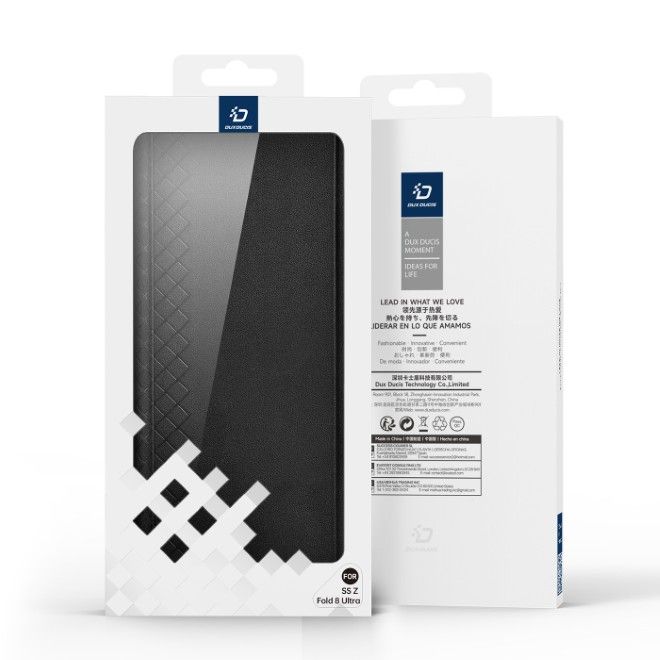 Dux Ducis - Samsung Galaxy Z Fold8 Ultra Hülle - Leder Case - Bril Series - schwarz