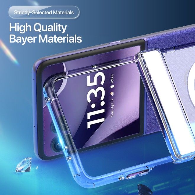 Dux Ducis - Motorola Razr 70 / 60 / 50 / 2026 / 2025 / 2024 Hülle - Hardcase - Clin Mag Series - transparent