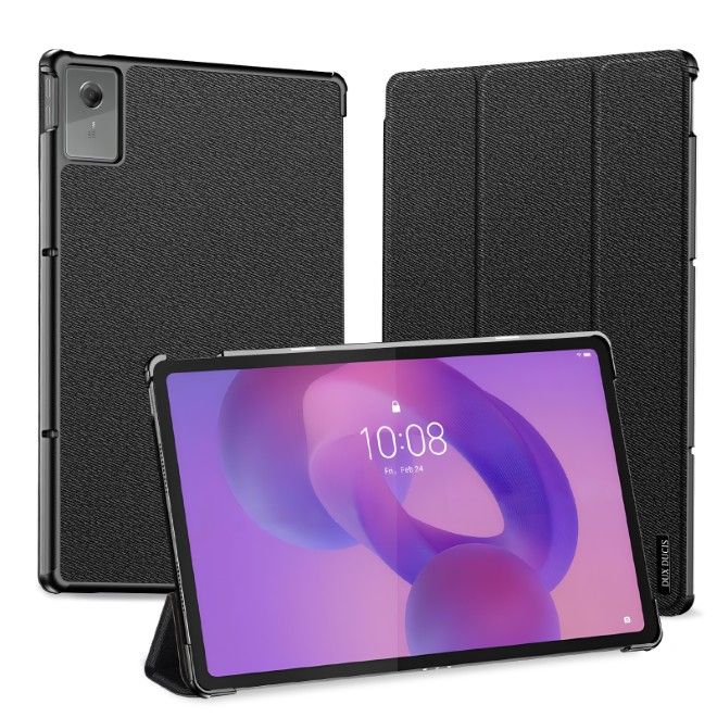 Dux Ducis -  Lenovo Tab K12 / Ideal Tab Plus 12.1 Hülle - Leder Smart Flip Case - Domo Series - schwarz