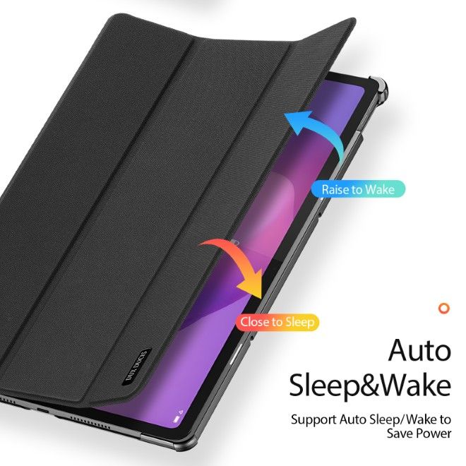 Dux Ducis -  Lenovo Tab K12 / Ideal Tab Plus 12.1 Hülle - Leder Smart Flip Case - Domo Series - schwarz
