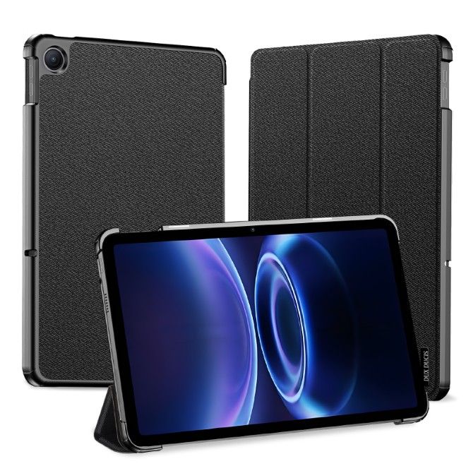 Dux Ducis -  Xiaomi Redmi Pad 2 9.7 / Poco Pad C1 Hülle - Leder Smart Flip Case - Domo Series - schwarz
