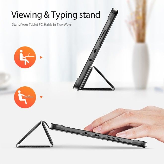 Dux Ducis -  Xiaomi Redmi Pad 2 9.7 / Poco Pad C1 Hülle - Leder Smart Flip Case - Domo Series - schwarz