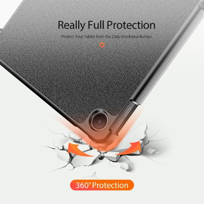 Dux Ducis -  Xiaomi Redmi Pad 2 9.7 / Poco Pad C1 Hülle - Leder Smart Flip Case - Domo Series - schwarz
