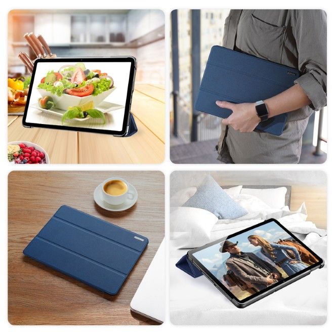 Dux Ducis -  Xiaomi Redmi Pad 2 9.7 / Poco Pad C1 Hülle - Leder Smart Flip Case - Domo Series - blau