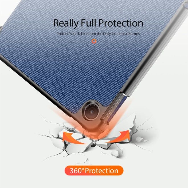 Dux Ducis -  Xiaomi Redmi Pad 2 9.7 / Poco Pad C1 Hülle - Leder Smart Flip Case - Domo Series - blau