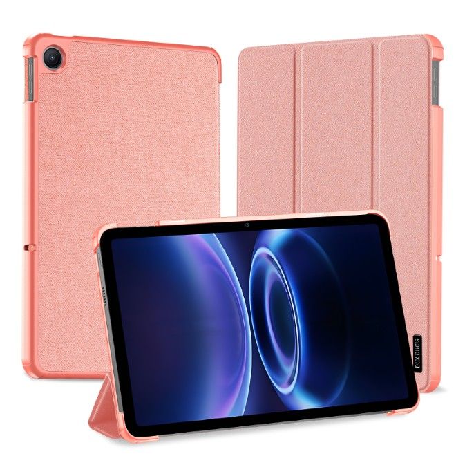 Dux Ducis -  Xiaomi Redmi Pad 2 9.7 / Poco Pad C1 Hülle - Leder Smart Flip Case - Domo Series - pink