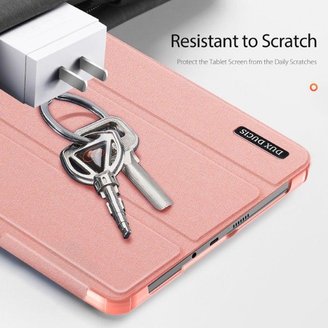 Dux Ducis -  Xiaomi Redmi Pad 2 9.7 / Poco Pad C1 Hülle - Leder Smart Flip Case - Domo Series - pink